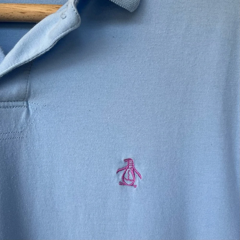 •Penguin By Munsingwear• Light Blue Classic Fit Polo Shirt - Size XL - Picture 4 of 6